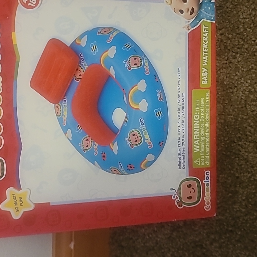 NWT Inflatable Pool And Raft Cocomelon - Picture 2 of 5